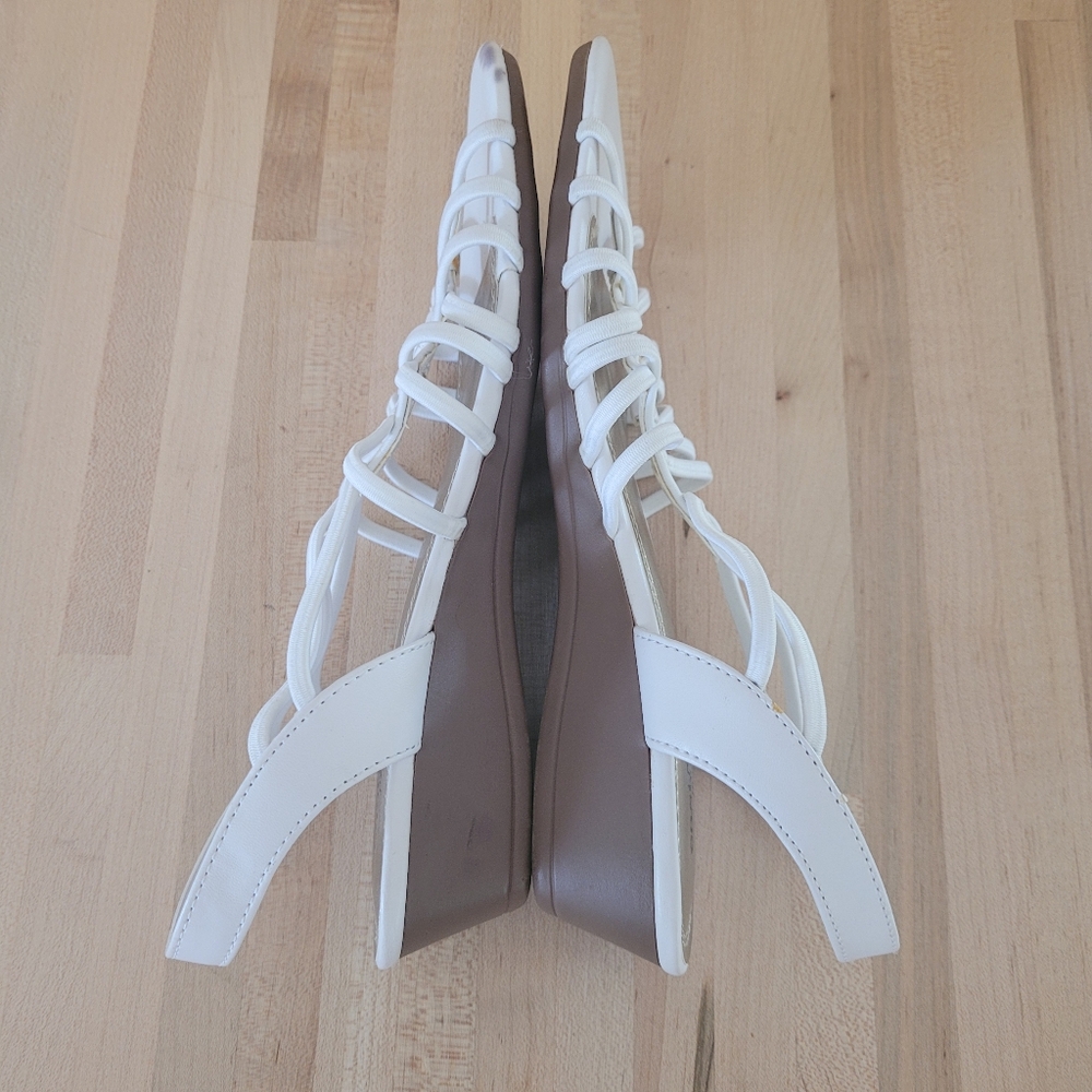 White Women's Strappy Sandals By East 5th. Size 5.5 White